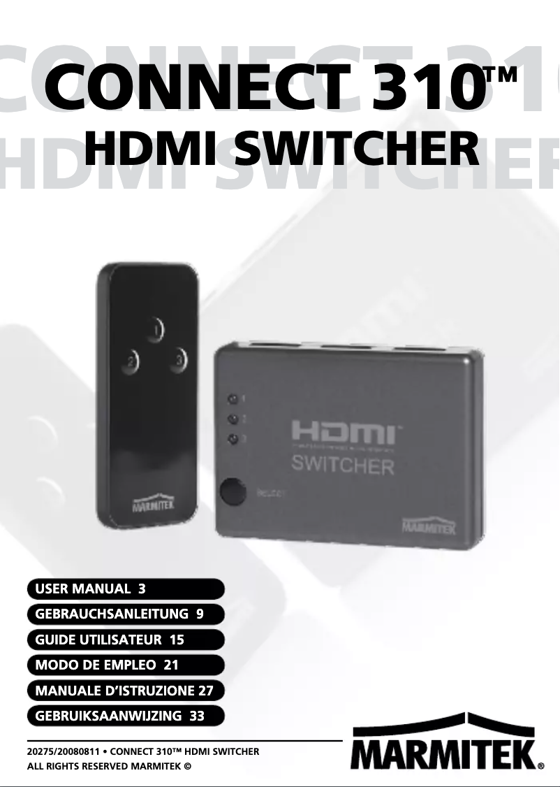 Image de la première page du manuel de l'appareil Connect 310