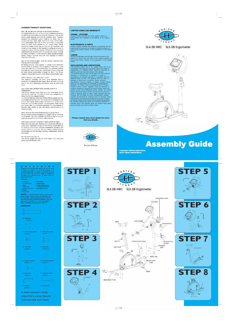 Image de la première page du manuel de l'appareil SL5.0B