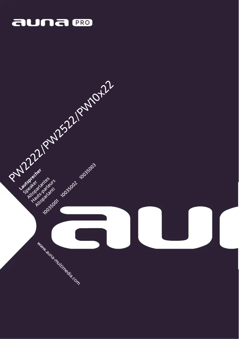 Page 1 de la notice Manuel utilisateur Auna PW-2222 MKII