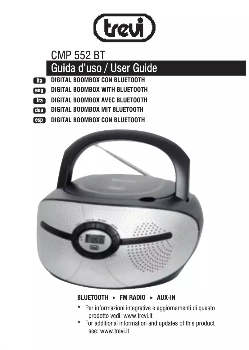Page n°1 - Manuel utilisateur Trevi CMP 552 BT