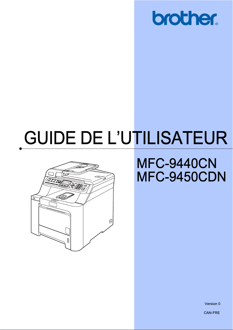 Page n°1 - Manuel utilisateur Brother MFC-9450CDN