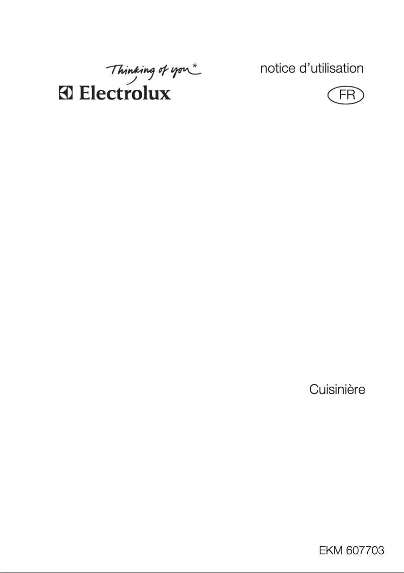 Page n°1 - Manuel utilisateur Electrolux EKM607703W