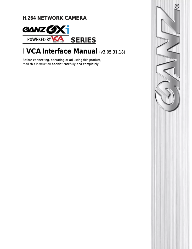 Page n°1 - Manuel utilisateur Ganz PixelPro ZN1-P4DT54