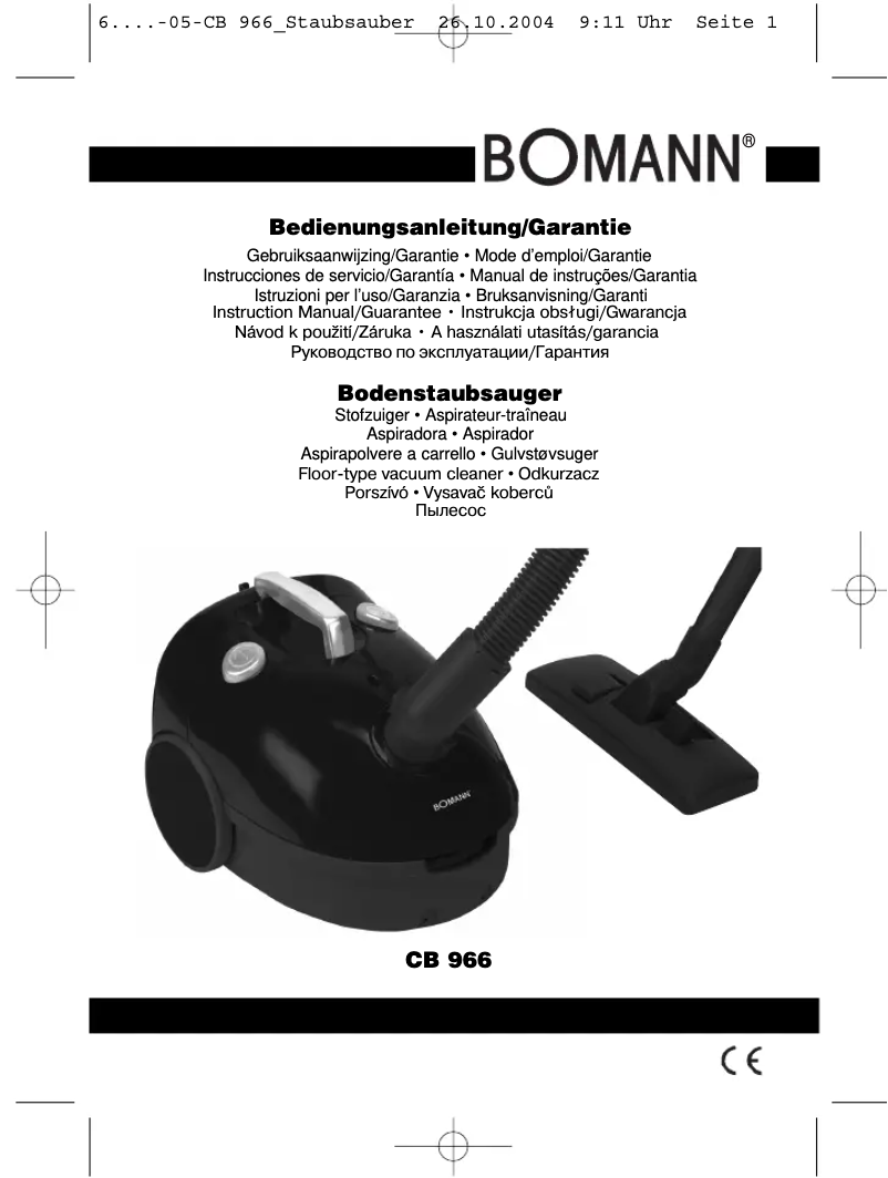 Image de la première page du manuel de l'appareil CB 966