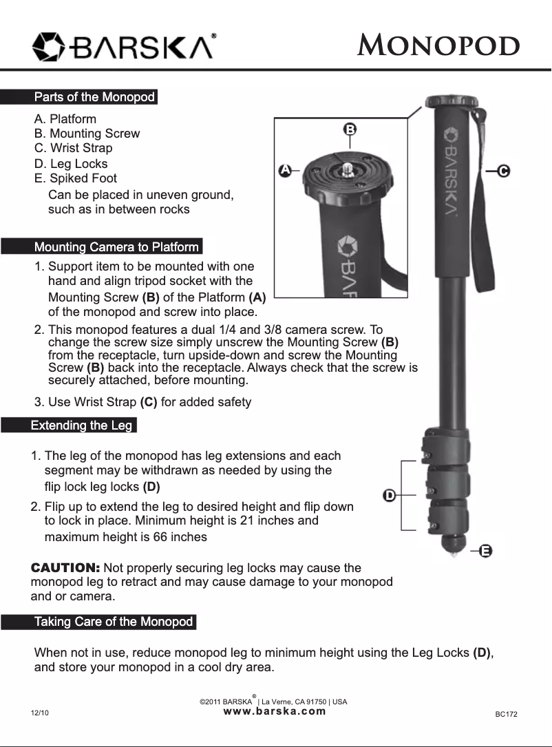 Página 1 del manual Manual de usuario Barska AF11598