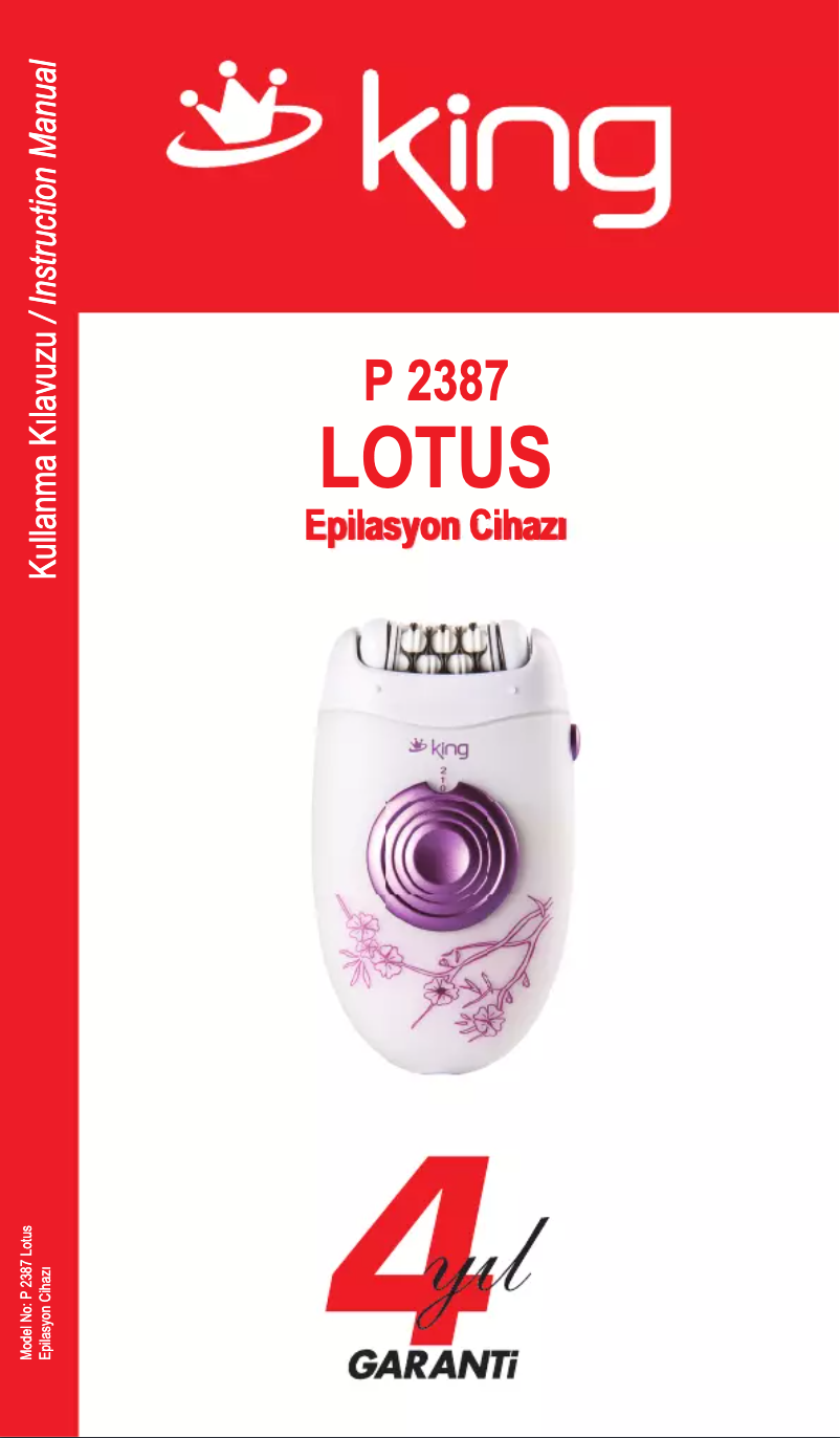 Page 1 de la notice Manuel utilisateur King Lotus P 2387