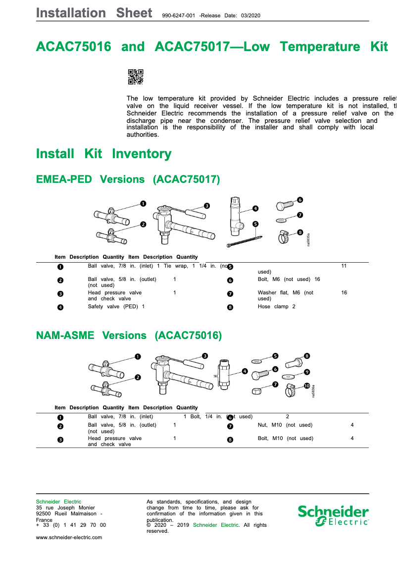 Page 1 de la notice Manuel utilisateur APC ACAC75017