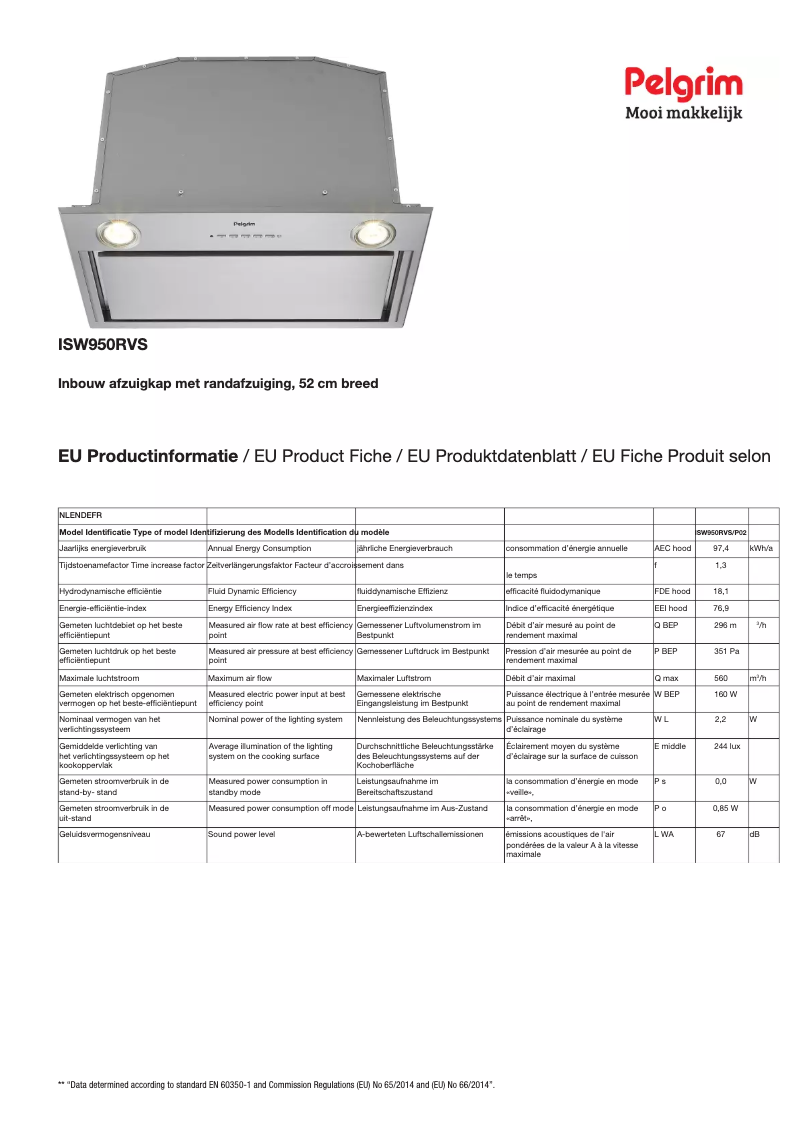 Image de la première page du manuel de l'appareil ISW950RVS