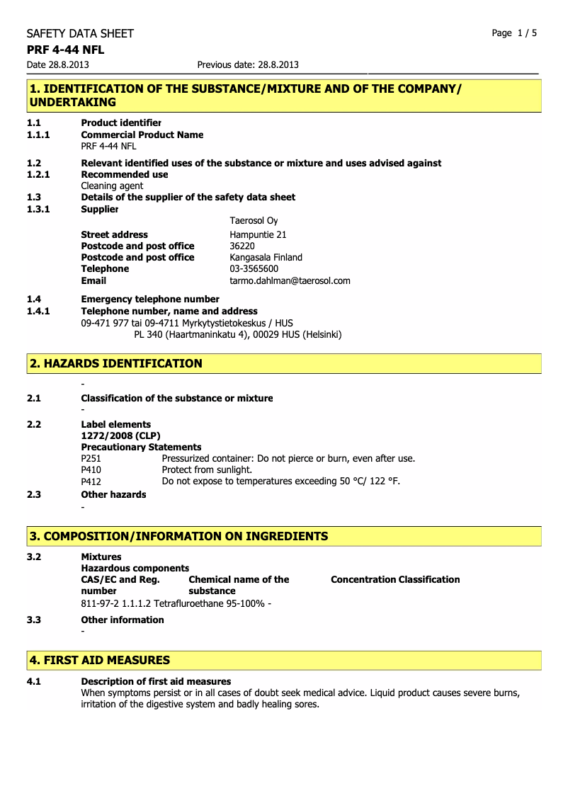 Image de la première page du manuel de l'appareil PRF 44/520NFLR