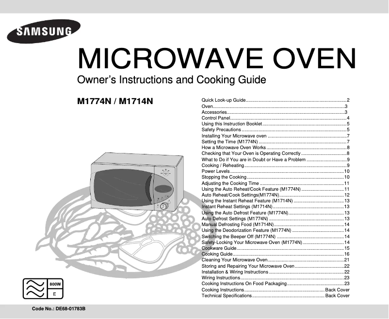 Page n°1 - Manuel utilisateur Samsung M1714N-Y
