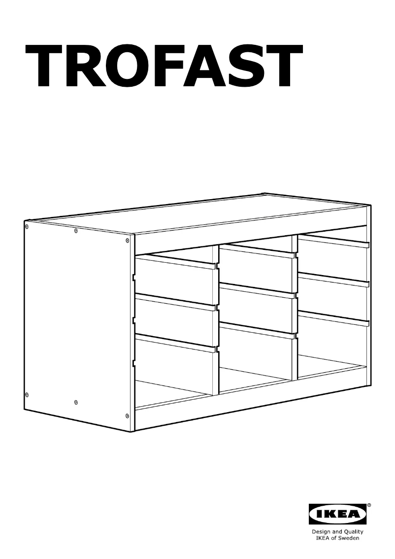 Page 1 de la notice Manuel utilisateur Ikea TROFAST 303.688.36