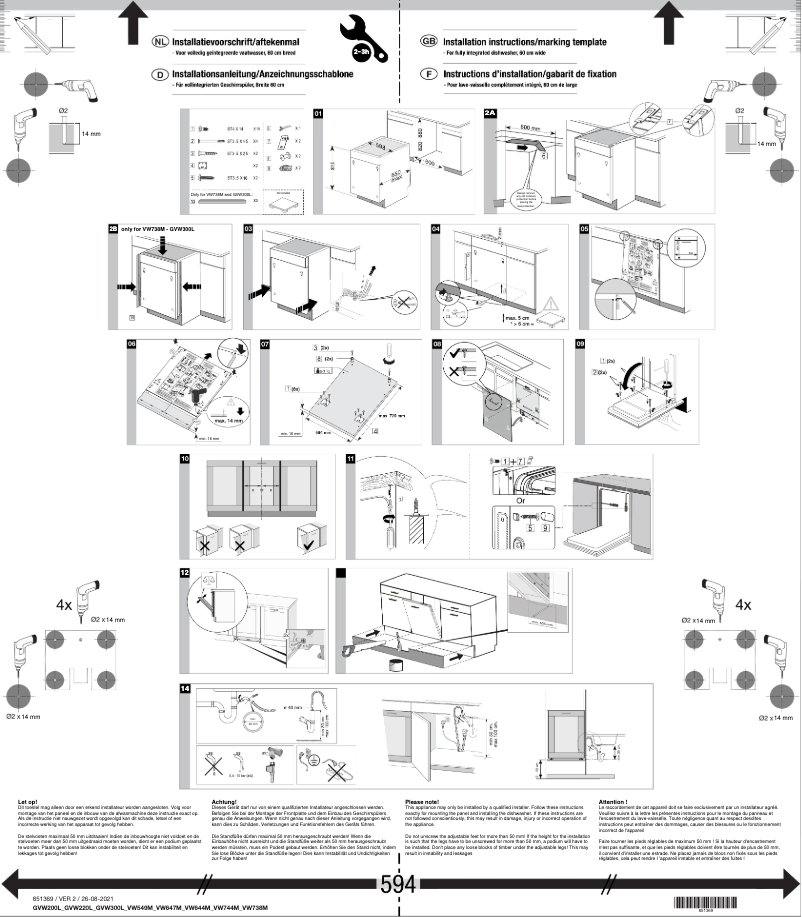 Page 1 de la notice Guide d'installation Pelgrim GVW300L