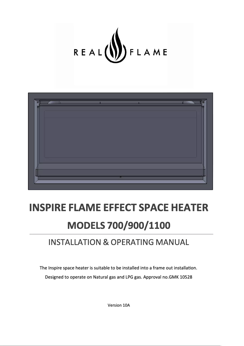 Page 1 de la notice Manuel utilisateur Real Flame Inspire 700