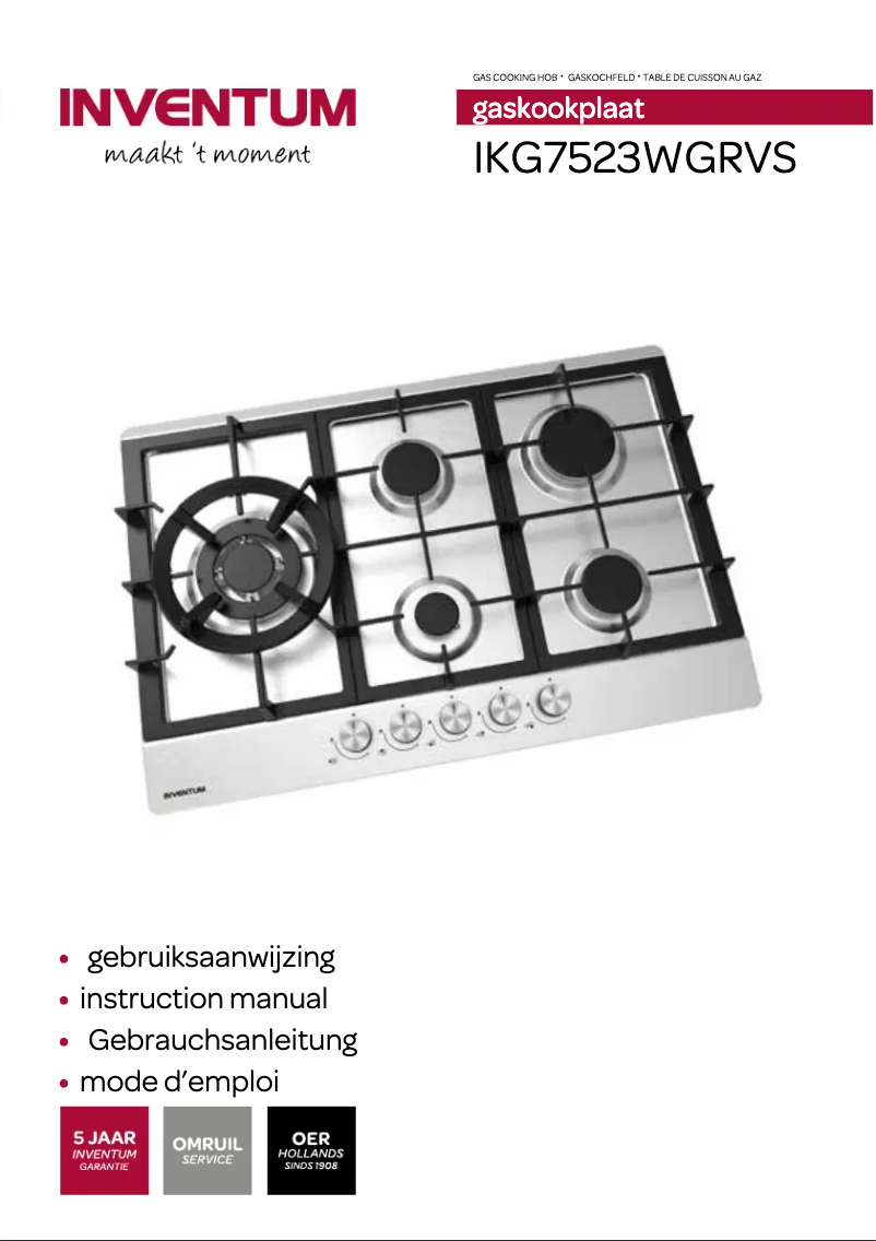 Image de la première page du manuel de l'appareil IKG7523WGRVS