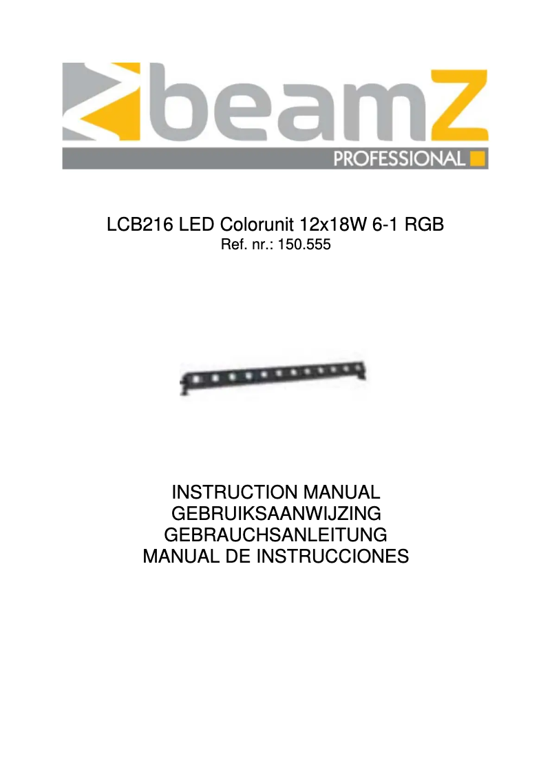 Image de la première page du manuel de l'appareil LCB216 150.555