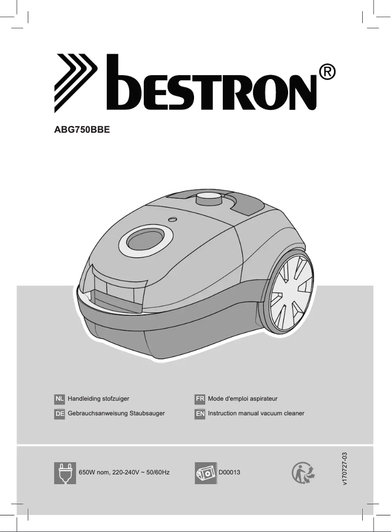 Image de la première page du manuel de l'appareil ABG750BBE