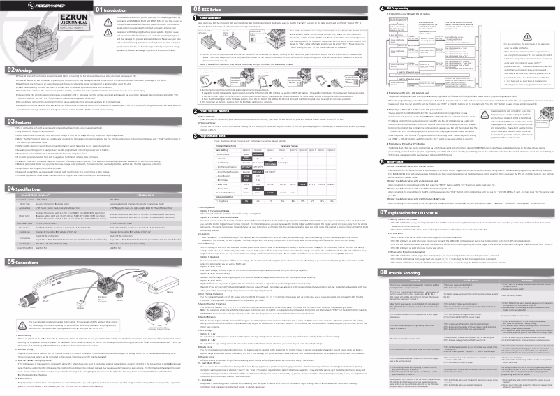 Page 1 de la notice Manuel utilisateur Hobbywing MAX10 SCT