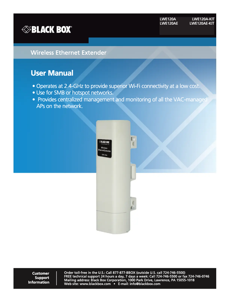 Image de la première page du manuel de l'appareil LWE120A-KIT