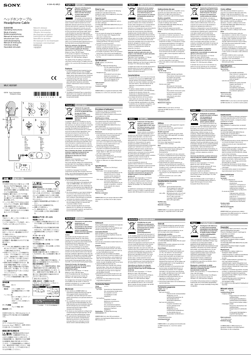 Página 1 del manual Manual de usuario Sony MUC-B20SB1