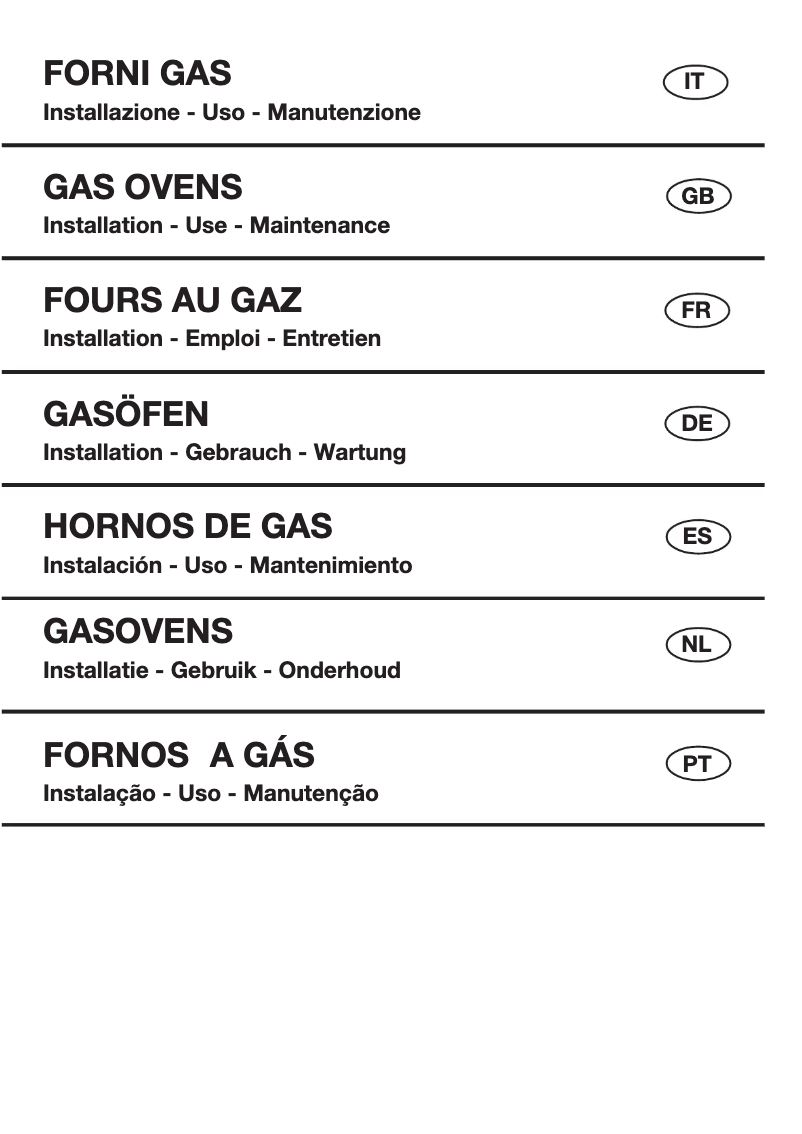 Page 1 de la notice Manuel utilisateur Candy FLG203/1X