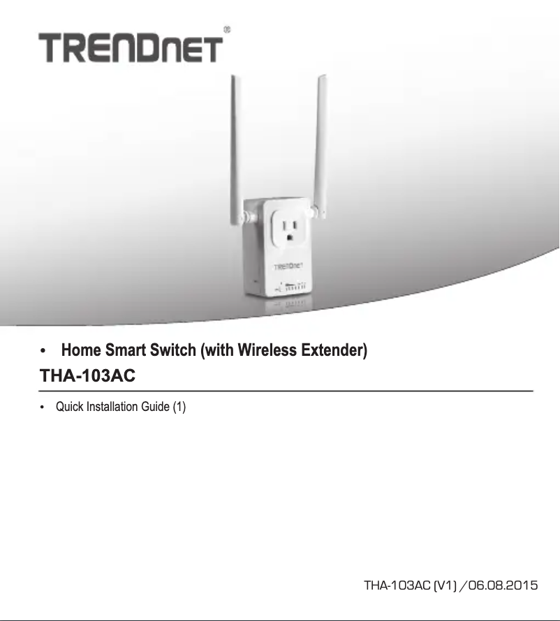 Page n°1 - Manuel utilisateur TRENDnet THA-103AC