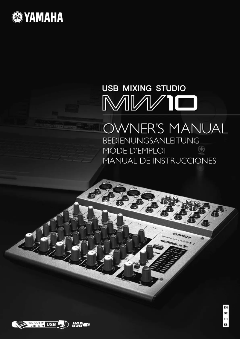 Page n°1 - Manuel utilisateur Yamaha MW10
