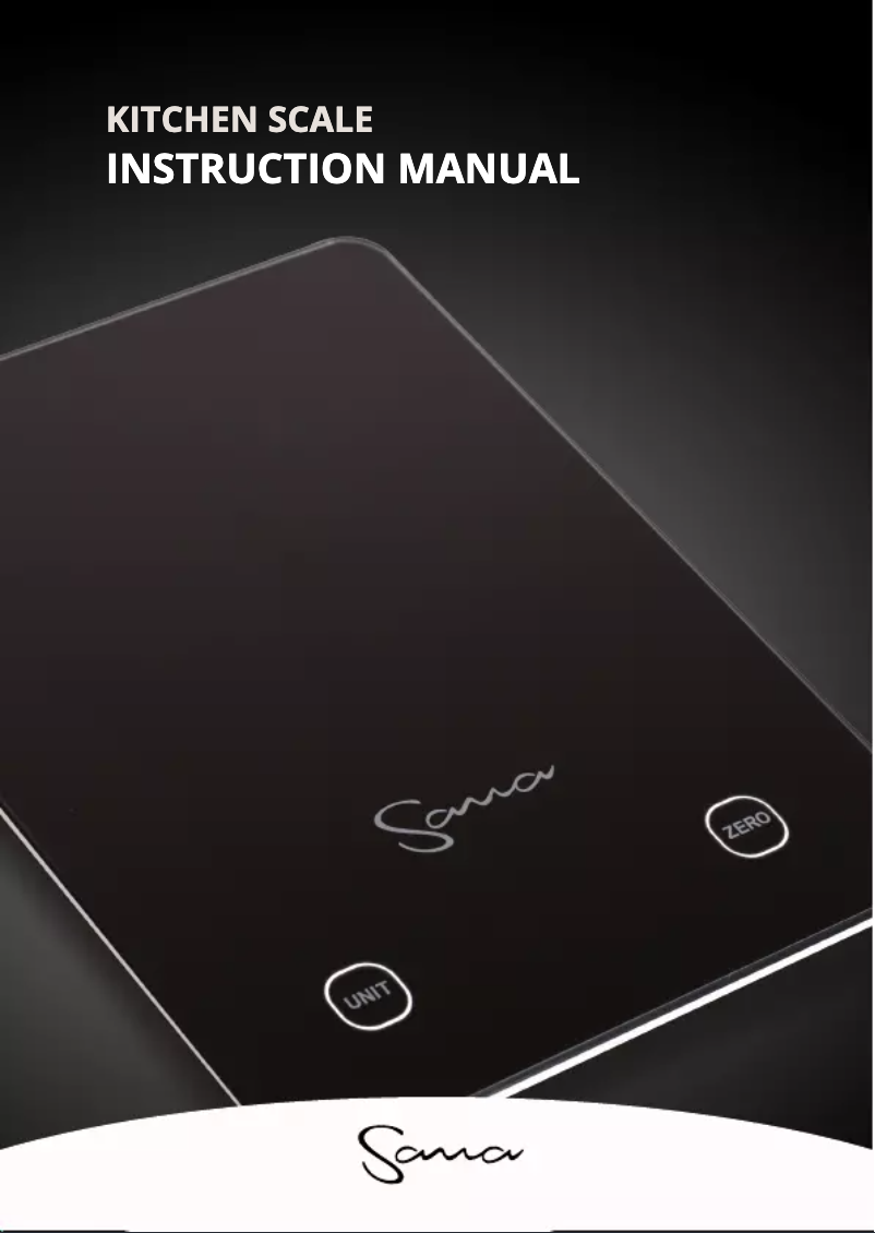 Image de la première page du manuel de l'appareil Digital Kitchen Scale