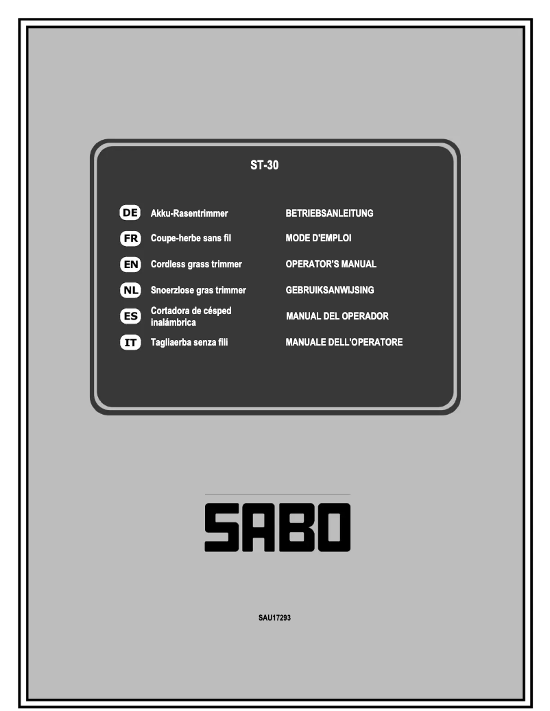 Image de la première page du manuel de l'appareil ST-30