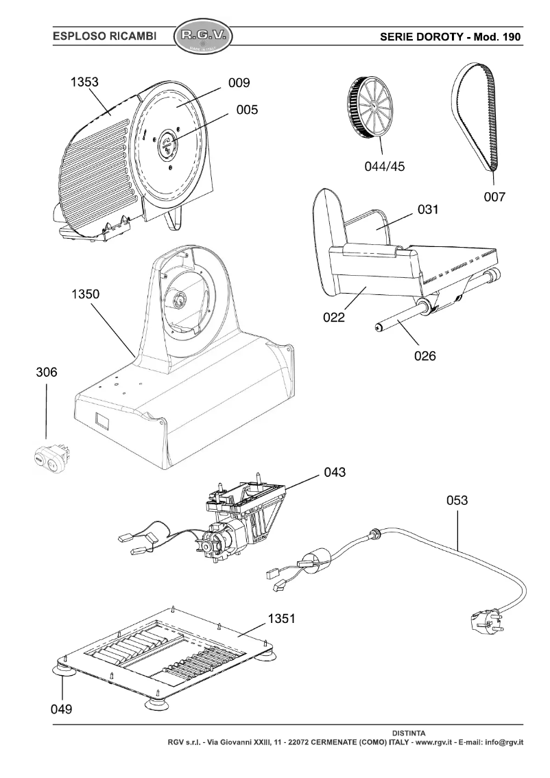 Page 1 de la notice Manuel utilisateur RGV Doroty 190