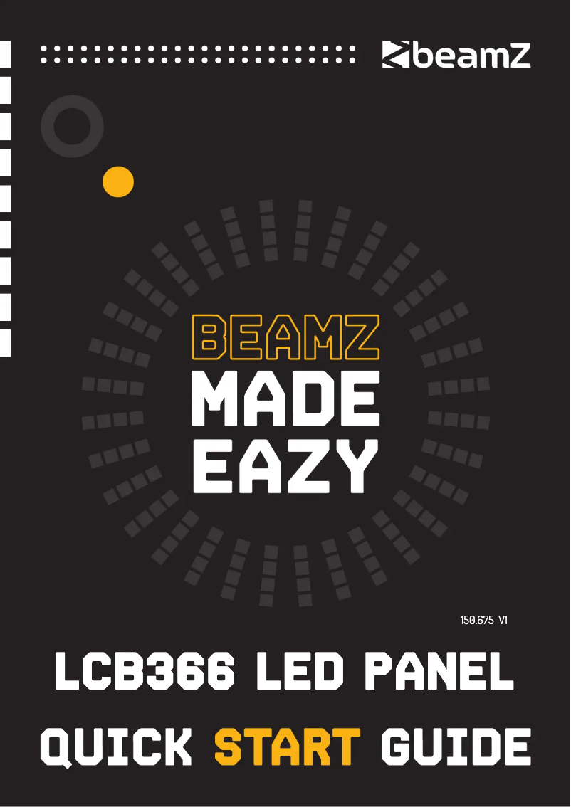 Page 1 de la notice Guide de démarrage rapide BeamZ LCB366