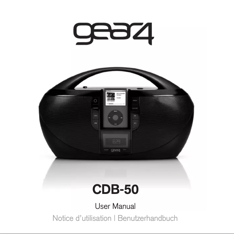 Page 1 de la notice Manuel utilisateur Gear4 CDB-50