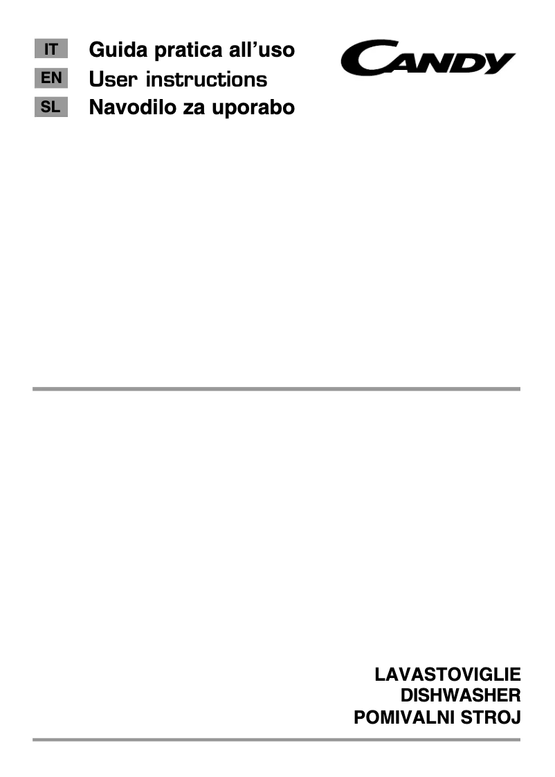 Page 1 de la notice Manuel utilisateur Candy CELDI 1DN3