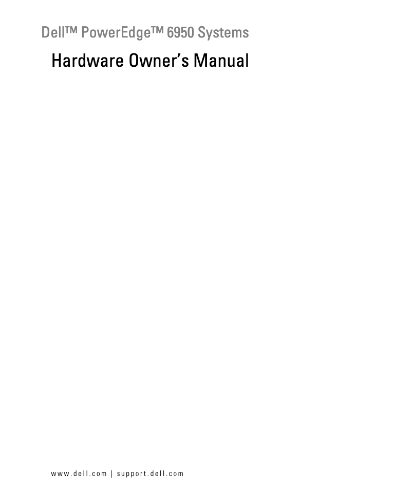 Page 1 de la notice Manuel utilisateur Dell PowerEdge 6950