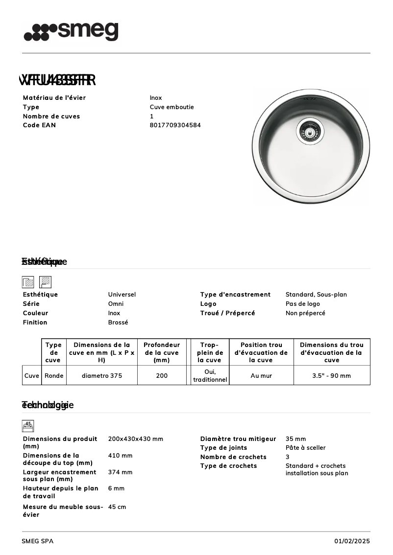Page n°1 - Manuel utilisateur Smeg VFU43SFR