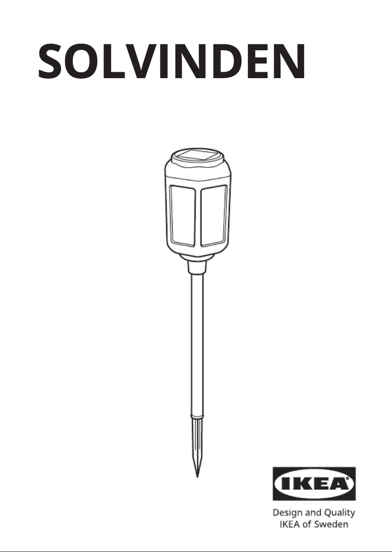 Page 1 de la notice Manuel utilisateur Ikea SOLVINDEN 805.146.42