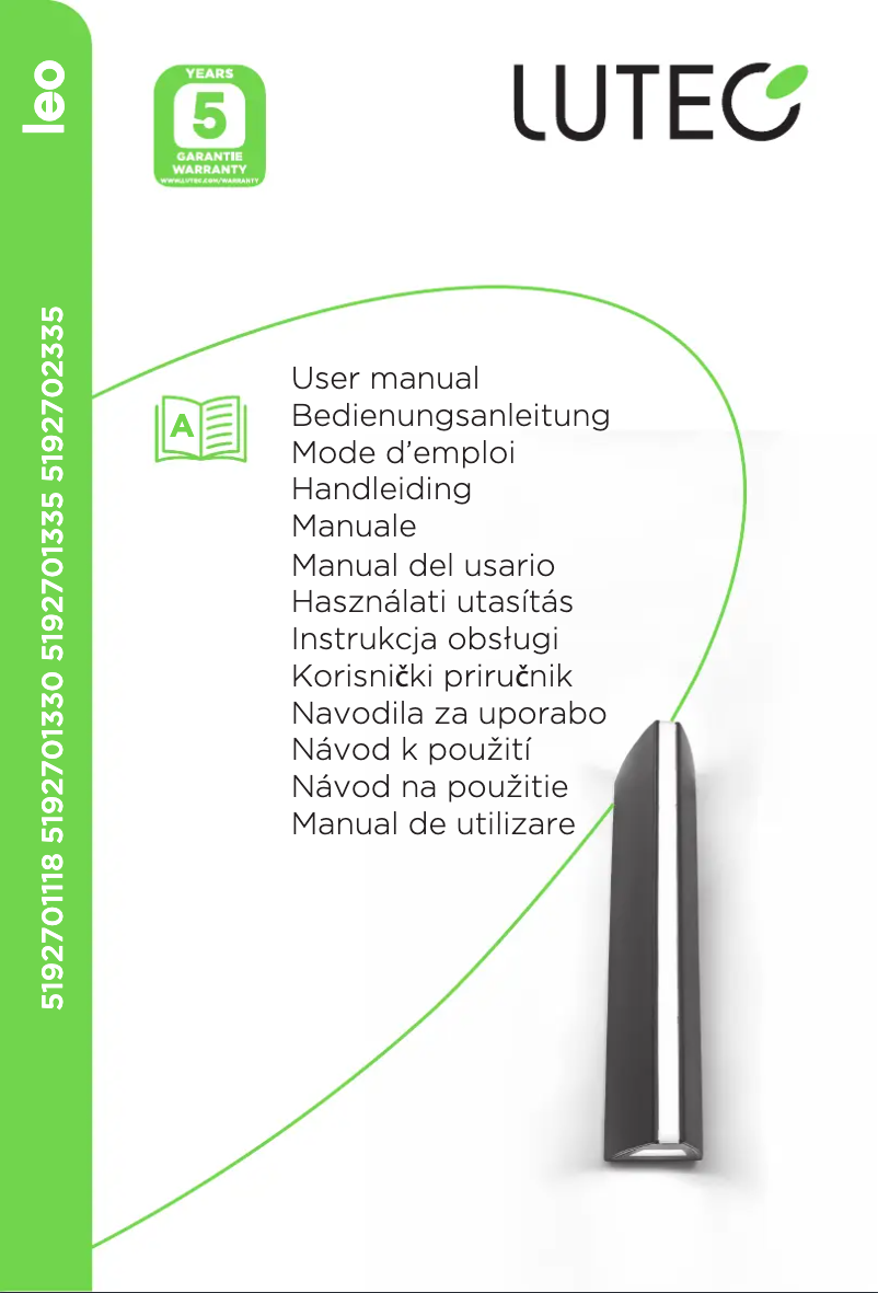 Page 1 de la notice Manuel utilisateur Lutec Leo