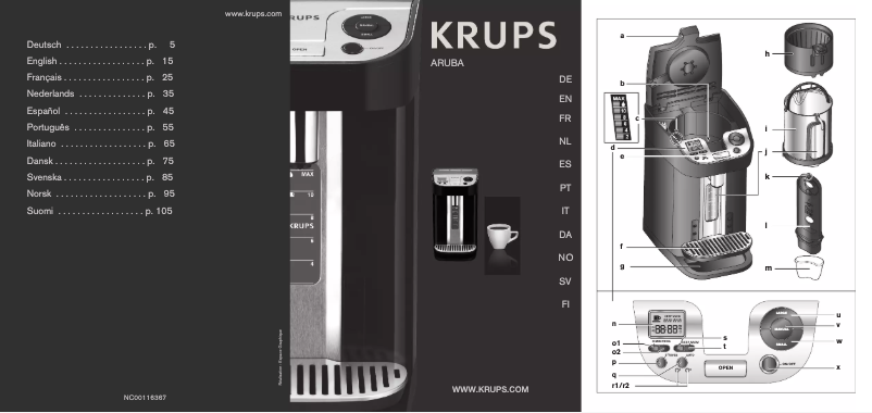 Image de la première page du manuel de l'appareil Aruba KM9008