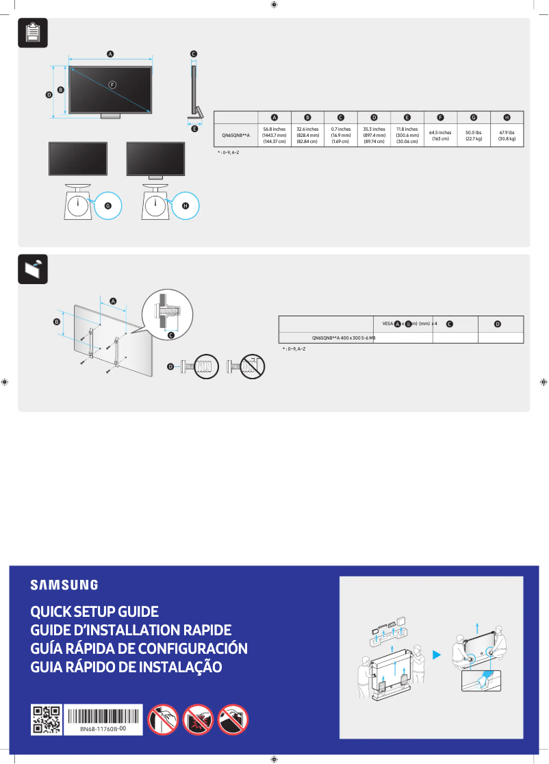 Page n°1 - Manuel utilisateur Samsung QN65QN800AG