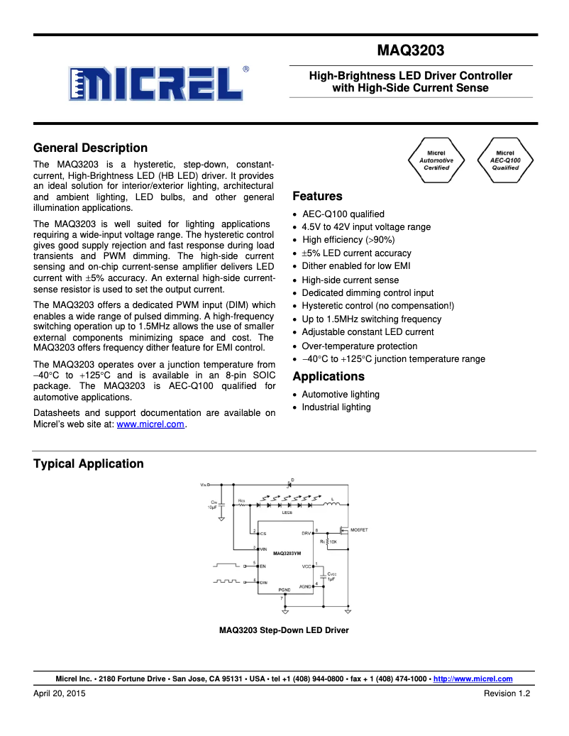 Página 1 del manual Manual de usuario Microchip MAQ3203YM