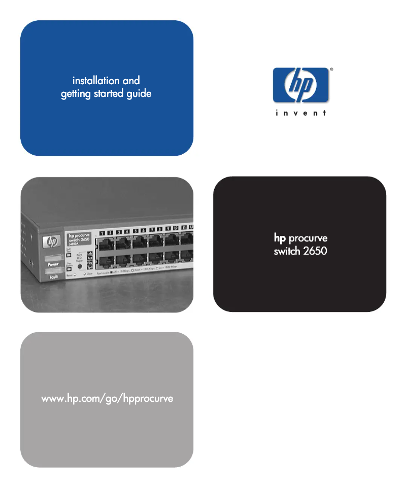 Image de la première page du manuel de l'appareil ProCurve 2650