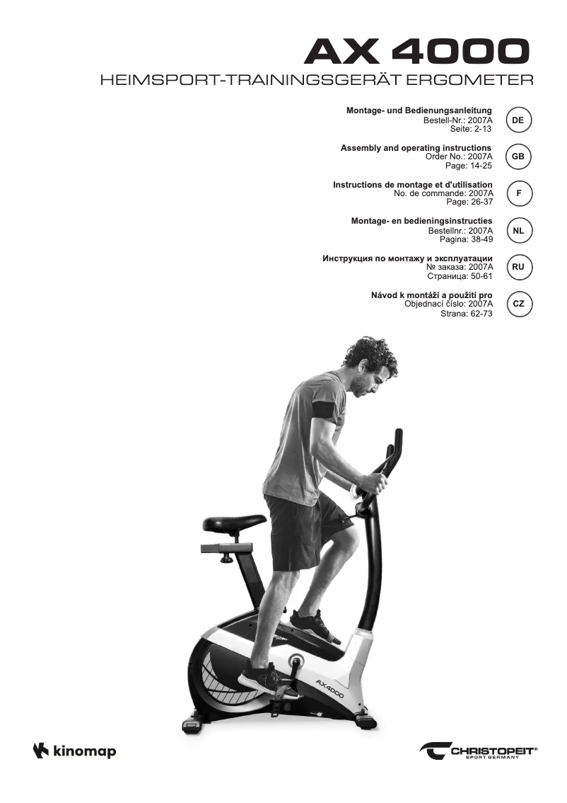 Image de la première page du manuel de l'appareil AX 4000