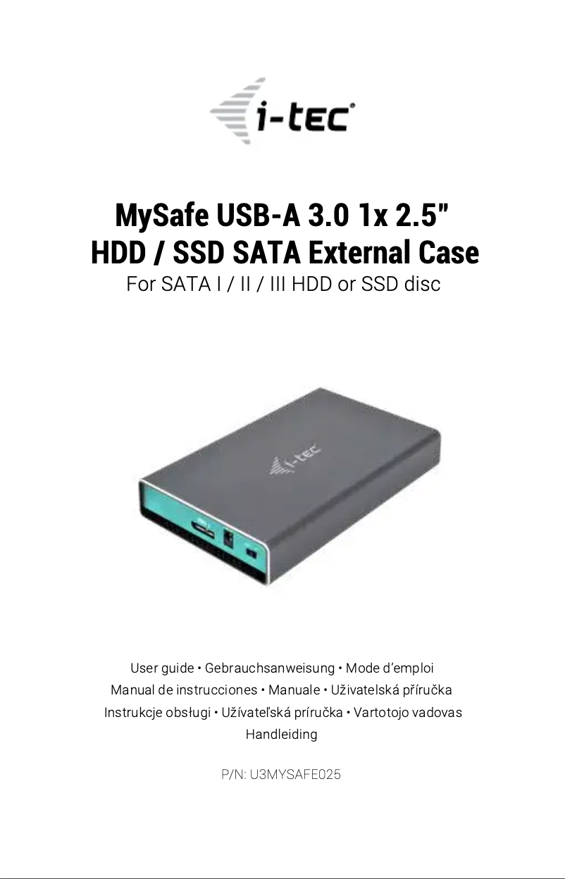 Image de la première page du manuel de l'appareil U3MYSAFE025