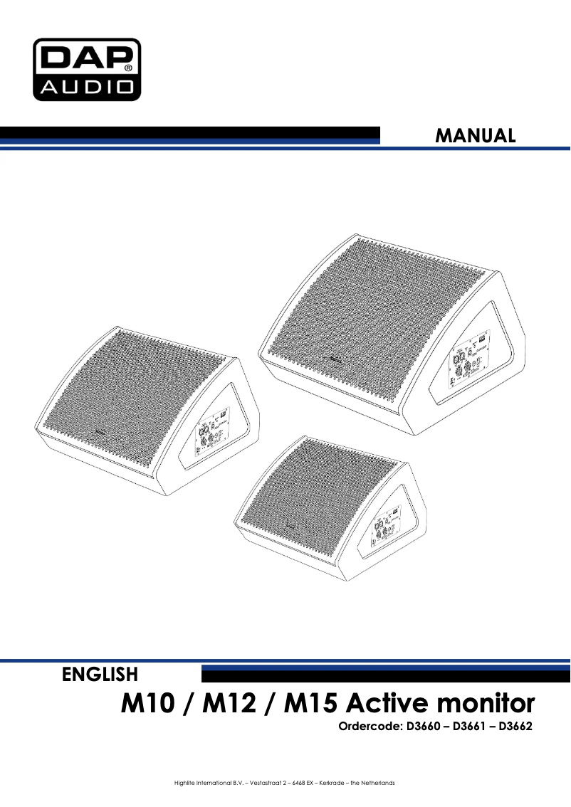 Page n°1 - Manuel utilisateur DAP-Audio M15