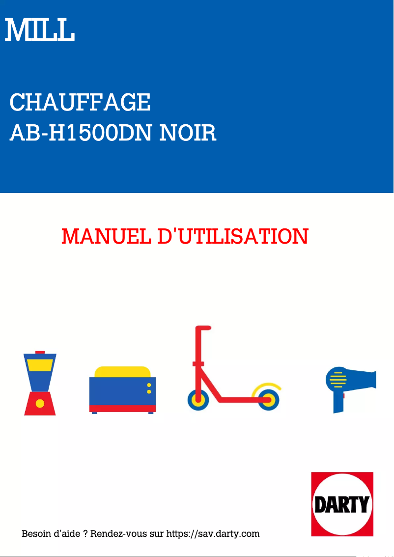 Page n°1 - Manuel utilisateur Mill AB-H1500DN