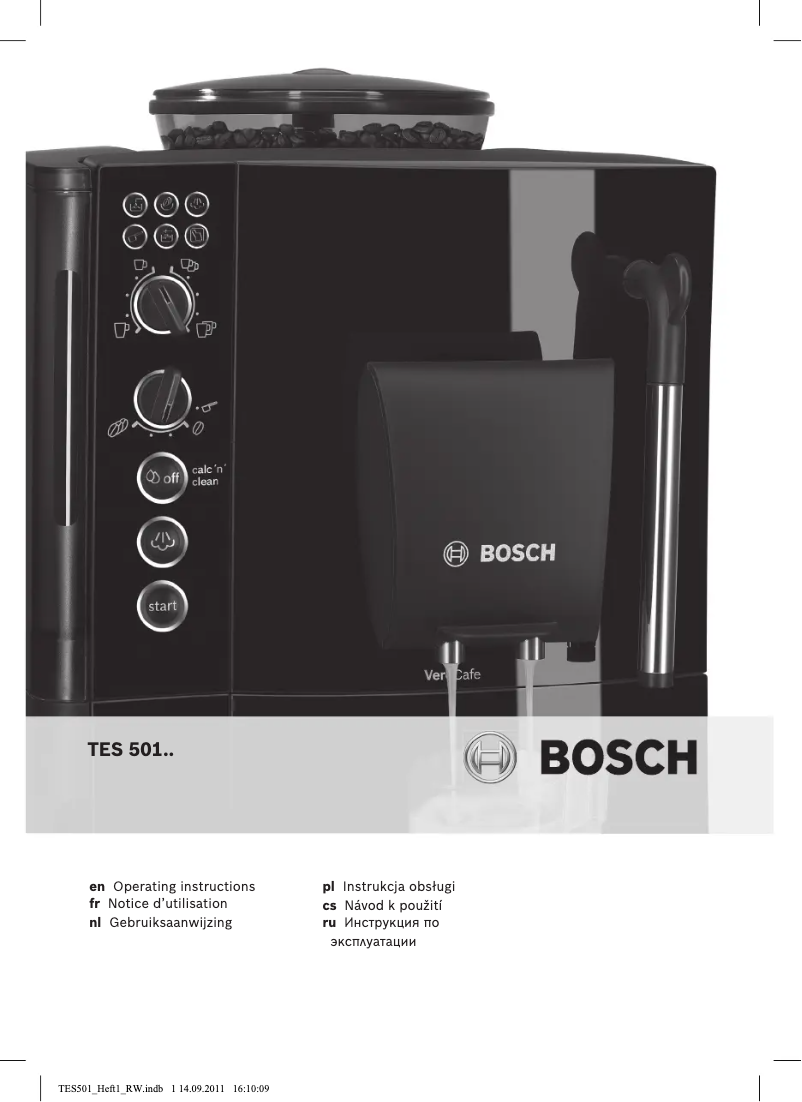Page n°1 - Manuel utilisateur Bosch TES50159