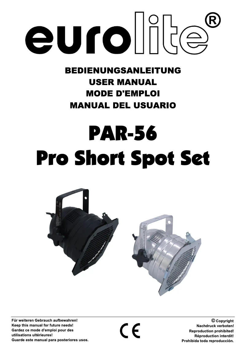Page n°1 - Manuel utilisateur Eurolite PAR-56