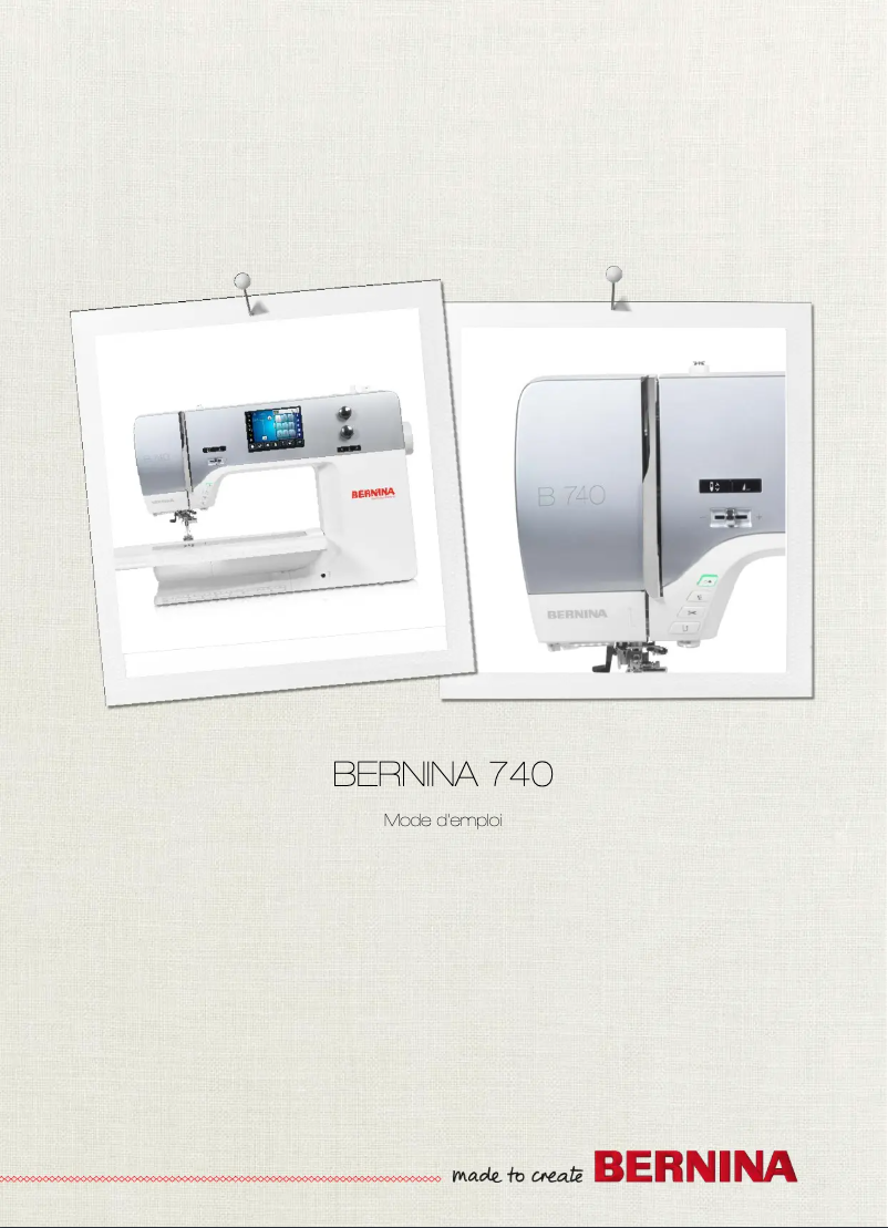 Página 1 del manual Manual de usuario Bernina 740