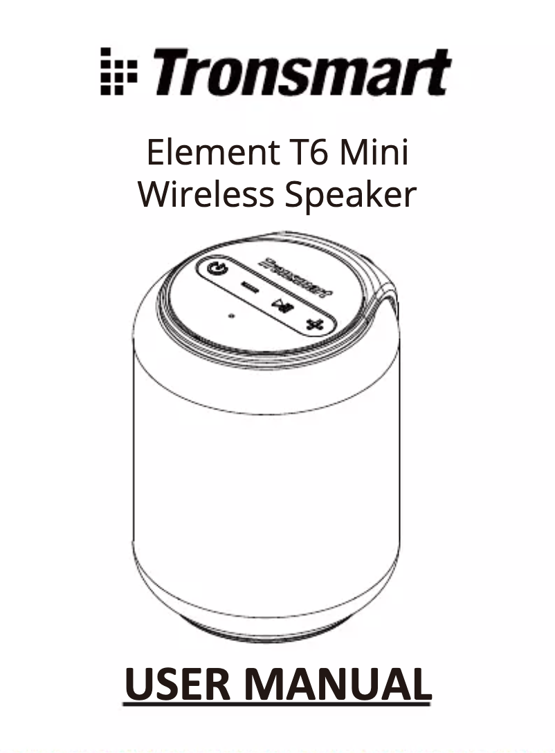 Página 1 del manual Manual de usuario Tronsmart Element T6 Mini