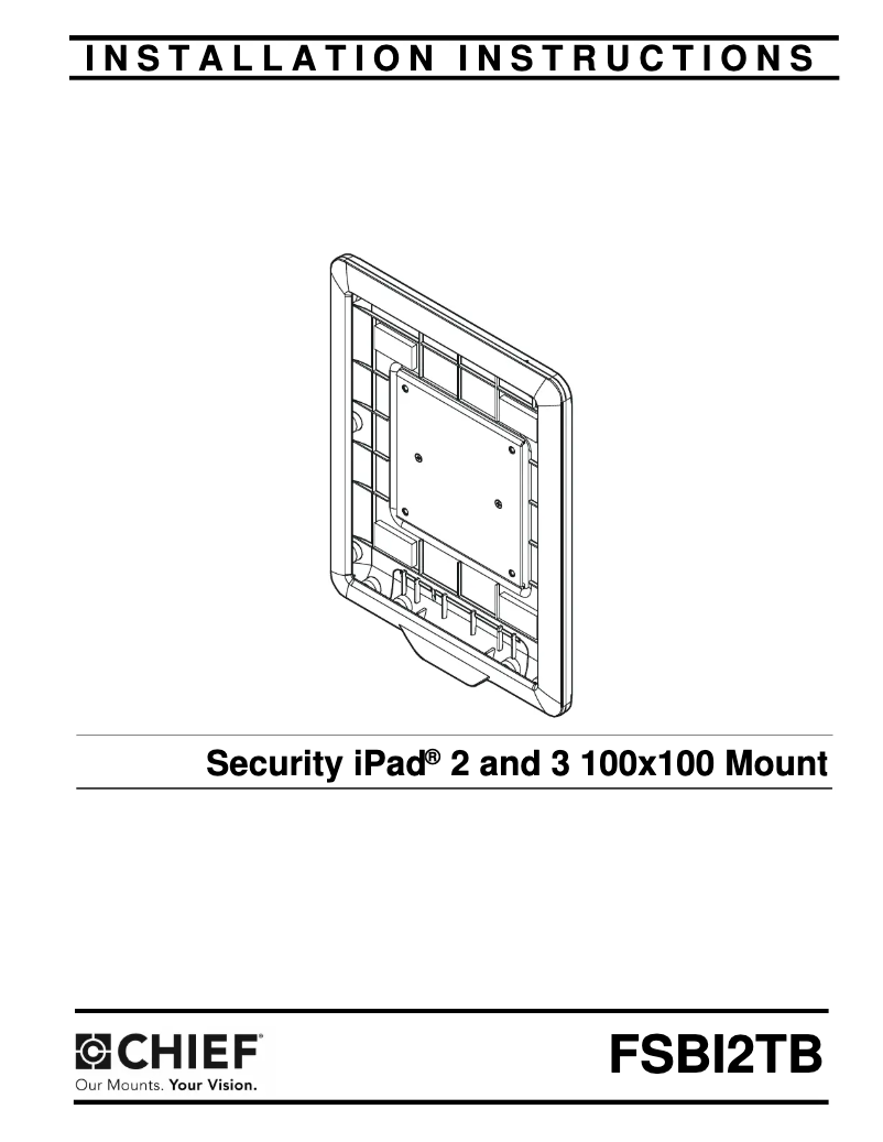Page 1 de la notice Manuel utilisateur Chief FSBI2TB