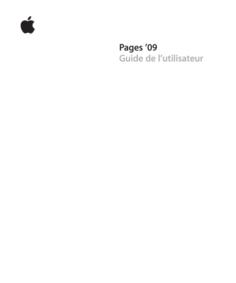 Page n°1 - Manuel utilisateur Apple Pages 09